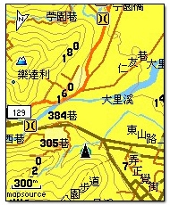 預先輸入台灣地區等高線電子地圖