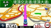 目前行駛的道路名稱 動態國道里程標）