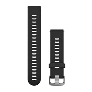 Quick Release 20mm 黑色硅胶表带