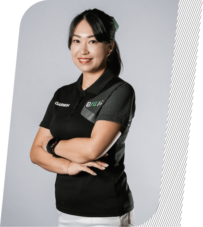 TLPGA 職業選手，Garmin Golf Club 高爾夫訓練課程教學總監 葉欣萍